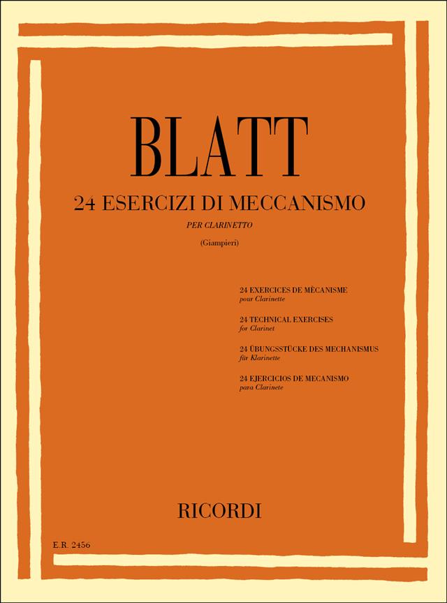 24 Esercizi di meccanismo - Per Clarinetto - cvičení pro klarinet